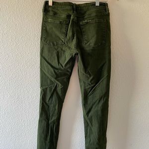 Green skinny jeans
